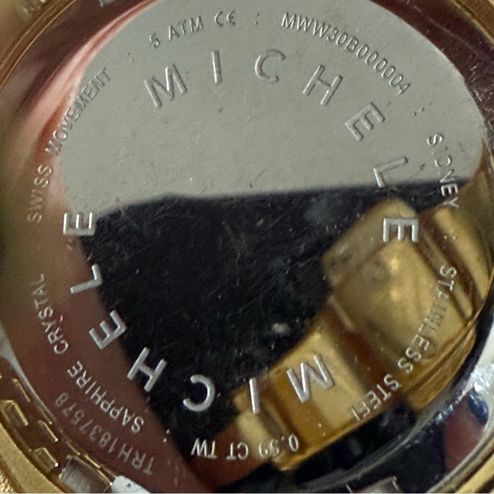 Michele Gold-Tone Bracelet Watch - Picture 7 of 10